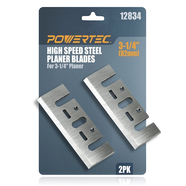 Powertec 3-1/4-Inch HSS Planer Blades for DeWalt DW6655 DW677, DW678, and DW680K, 2PK 128342 - main